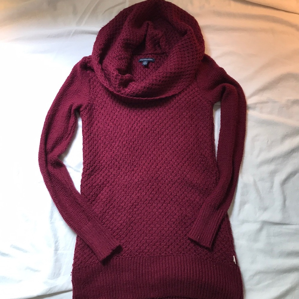 Maroon American Eagle cowl neck (S) sweater